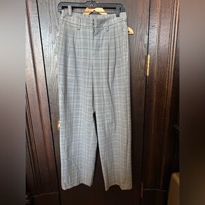a new day Women's Gray Plaid Trousers